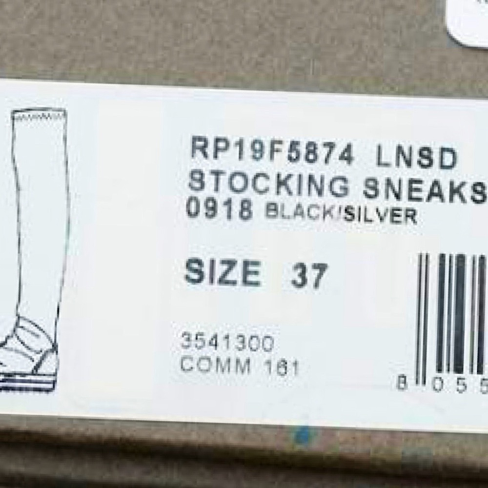 Authentic Rick Owens 19 AW Leather Stocking Thigh High Sneaker Shoes - Picture 9 of 9